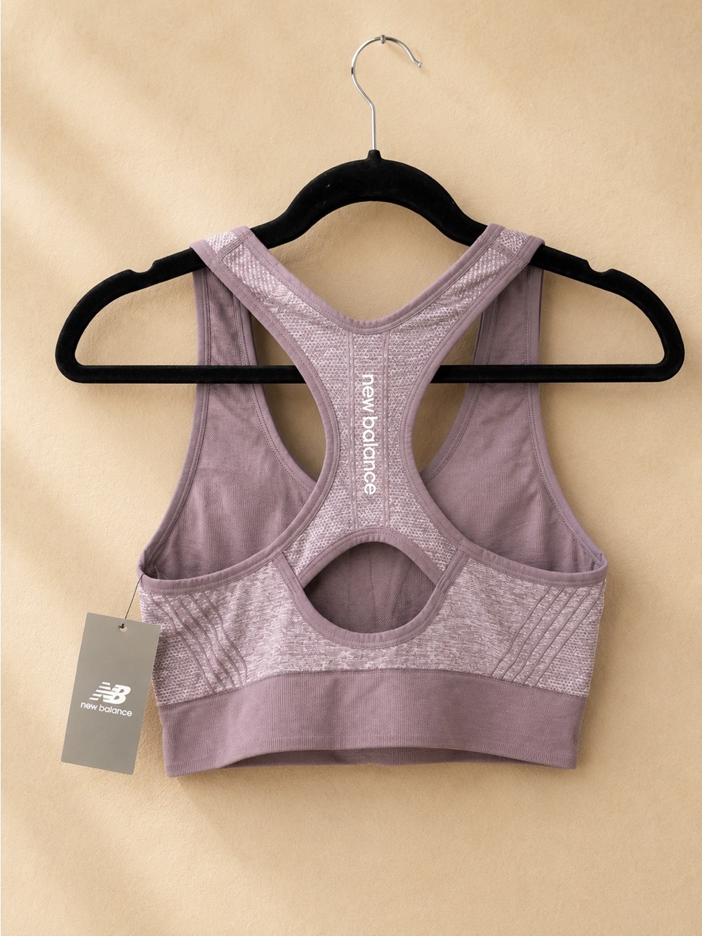 New Balance Women's Lavender Seamless Racerback Sports Bra